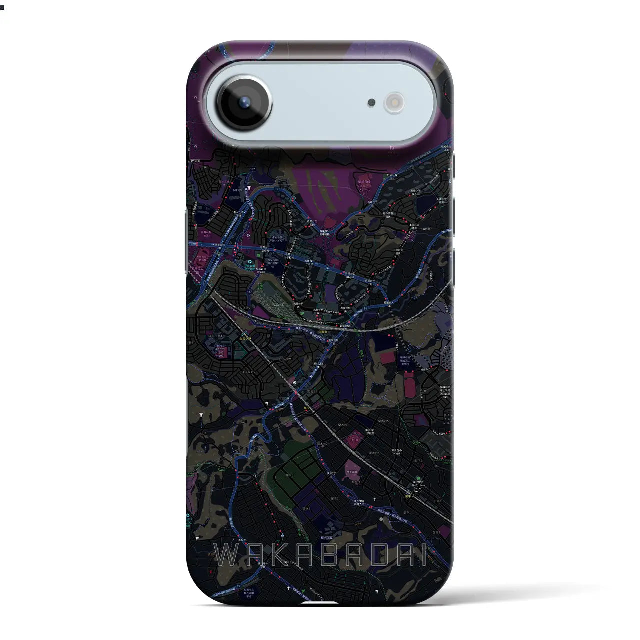 【若葉台(神奈川県)】地図柄iPhoneケース(バックカバータイプ)