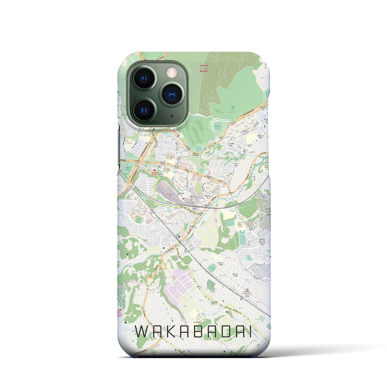【若葉台(神奈川県)】地図柄iPhoneケース(バックカバータイプ)