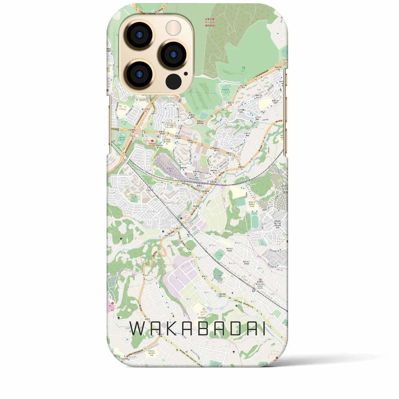 【若葉台(神奈川県)】地図柄iPhoneケース(バックカバータイプ)
