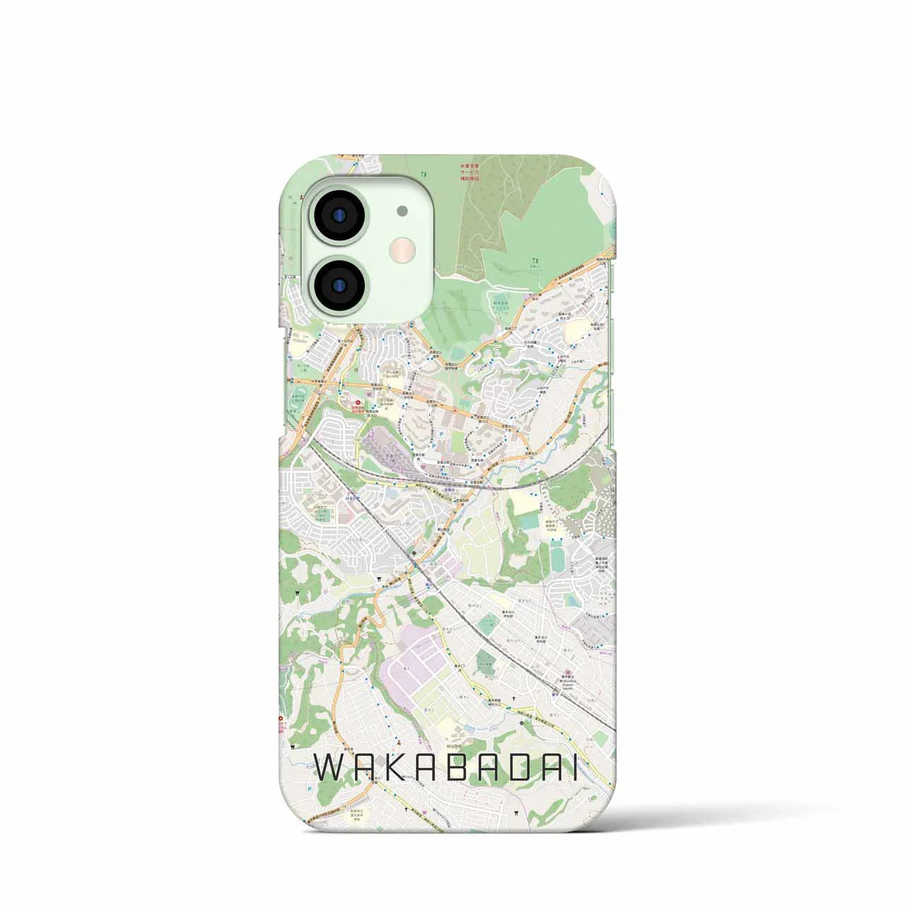 【若葉台(神奈川県)】地図柄iPhoneケース(バックカバータイプ)