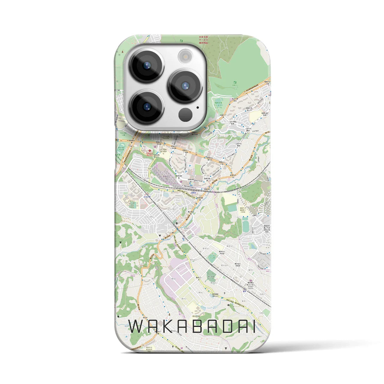 【若葉台(神奈川県)】地図柄iPhoneケース(バックカバータイプ)