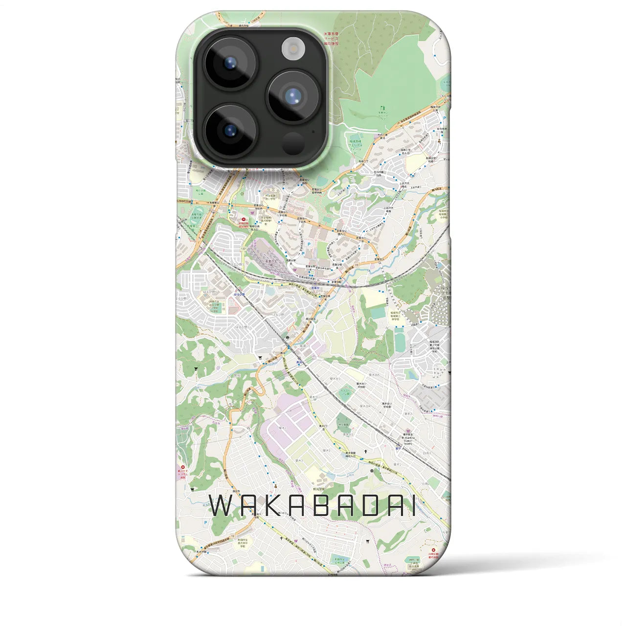 【若葉台(神奈川県)】地図柄iPhoneケース(バックカバータイプ)
