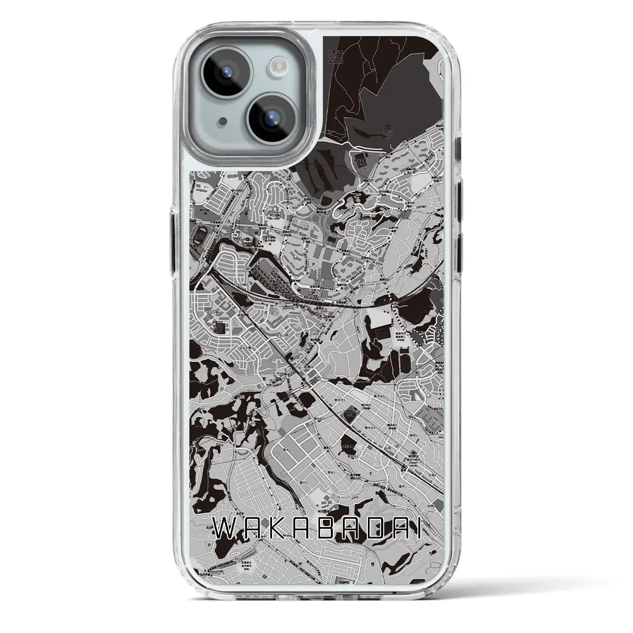 【若葉台(神奈川県)】地図柄iPhoneケース(MagSafeタイプ)