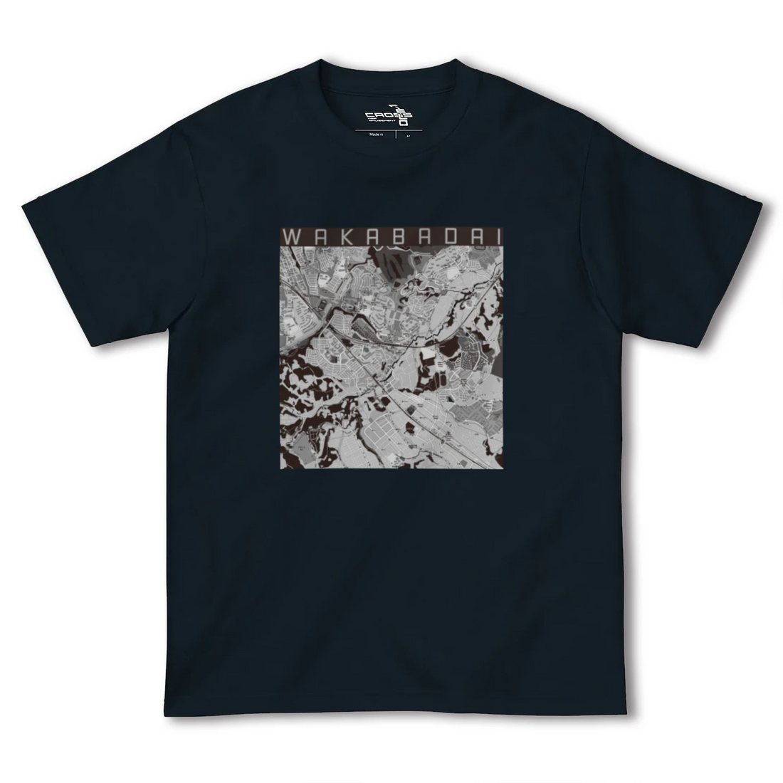 【若葉台(神奈川県)】地図柄ヘビーウェイトTシャツ