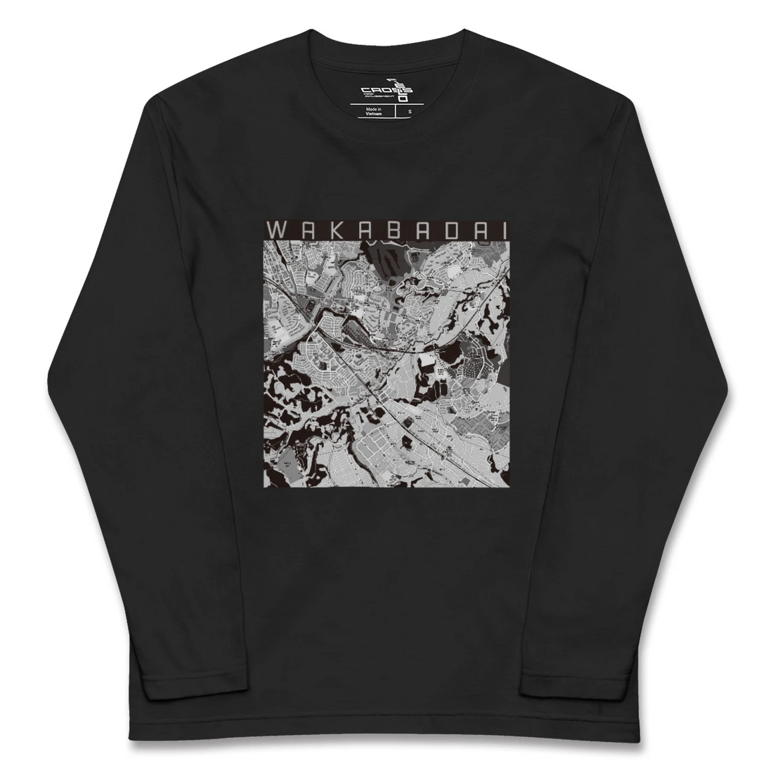 【若葉台(神奈川県)】地図柄ロングスリーブTシャツ