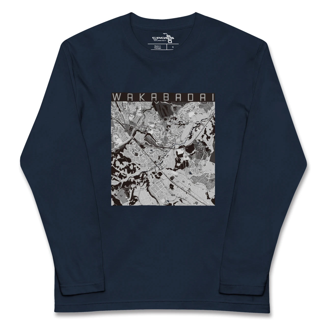 【若葉台(神奈川県)】地図柄ロングスリーブTシャツ