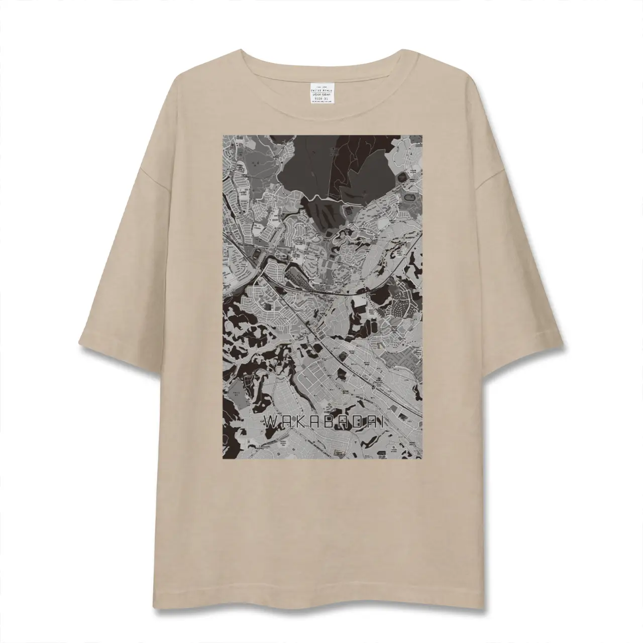 【若葉台(神奈川県)】地図柄ビッグシルエットTシャツ