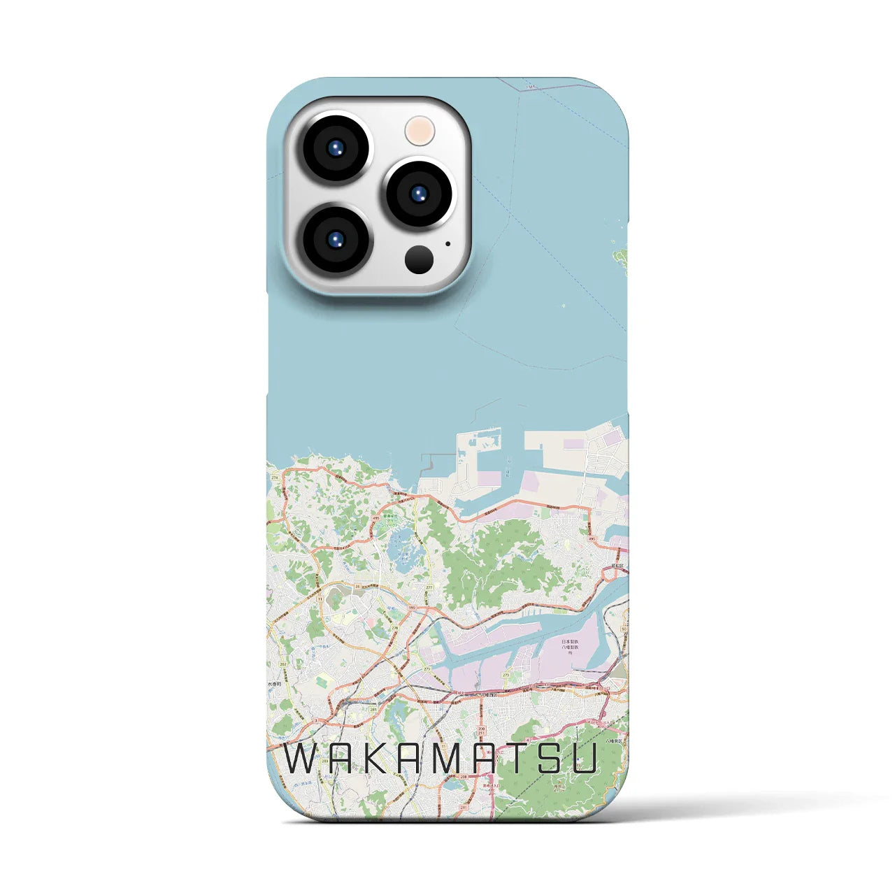 【若松(福岡県)】地図柄iPhoneケース(バックカバータイプ)