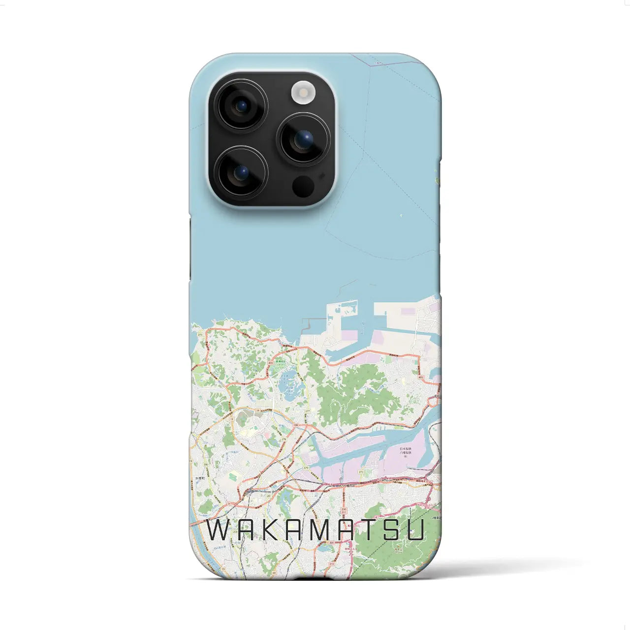 【若松(福岡県)】地図柄iPhoneケース(バックカバータイプ)