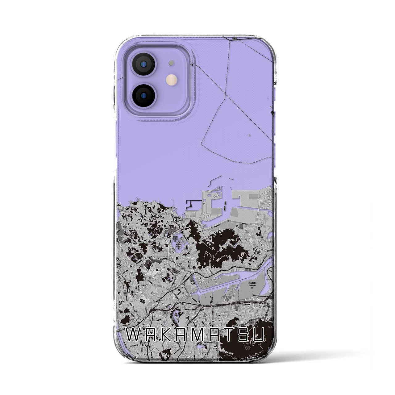 【若松(福岡県)】地図柄iPhoneケース(クリアタイプ)