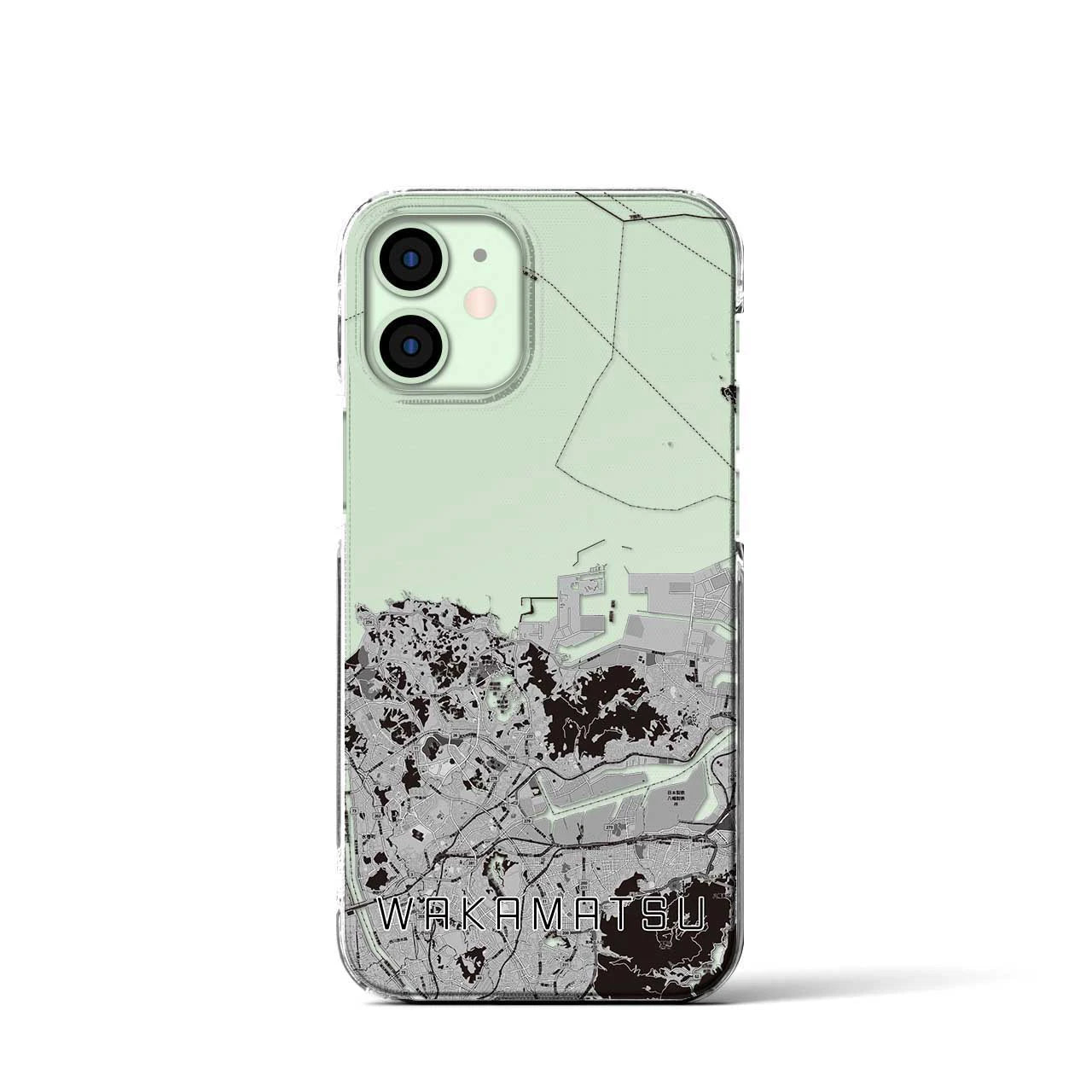 【若松(福岡県)】地図柄iPhoneケース(クリアタイプ)