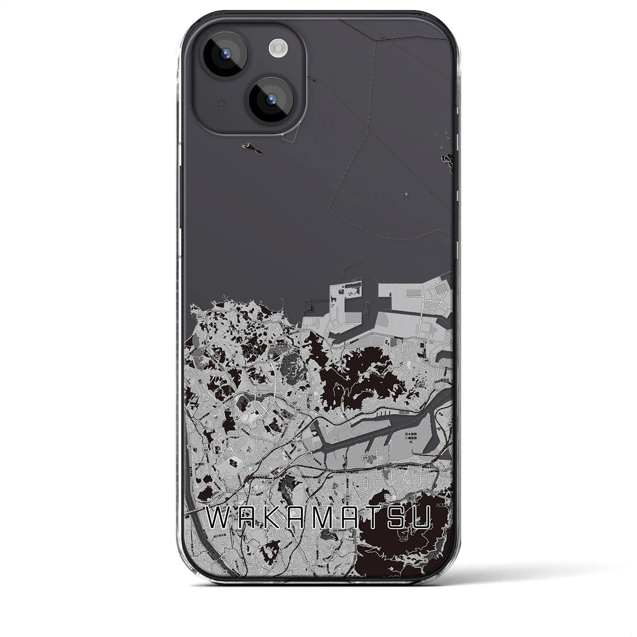 【若松(福岡県)】地図柄iPhoneケース(クリアタイプ)