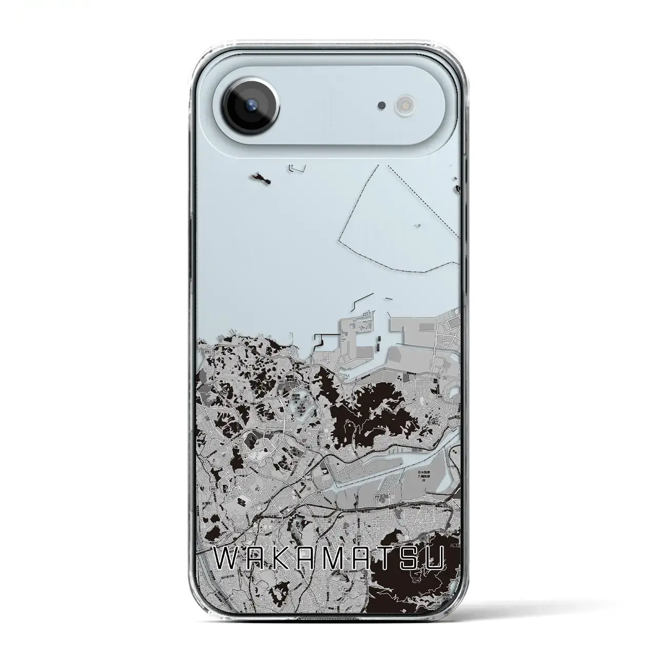 【若松(福岡県)】地図柄iPhoneケース(クリアタイプ)