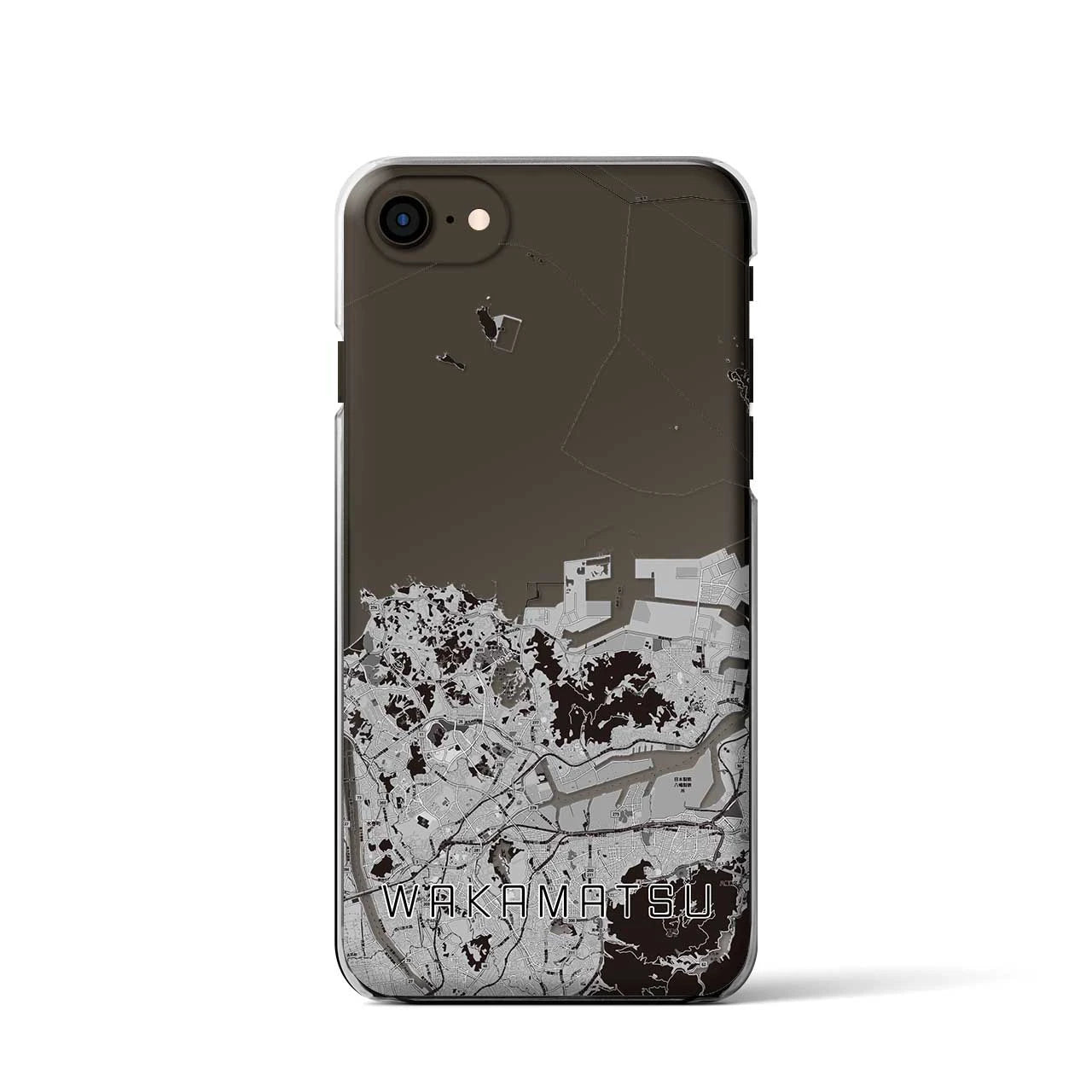 【若松(福岡県)】地図柄iPhoneケース(クリアタイプ)