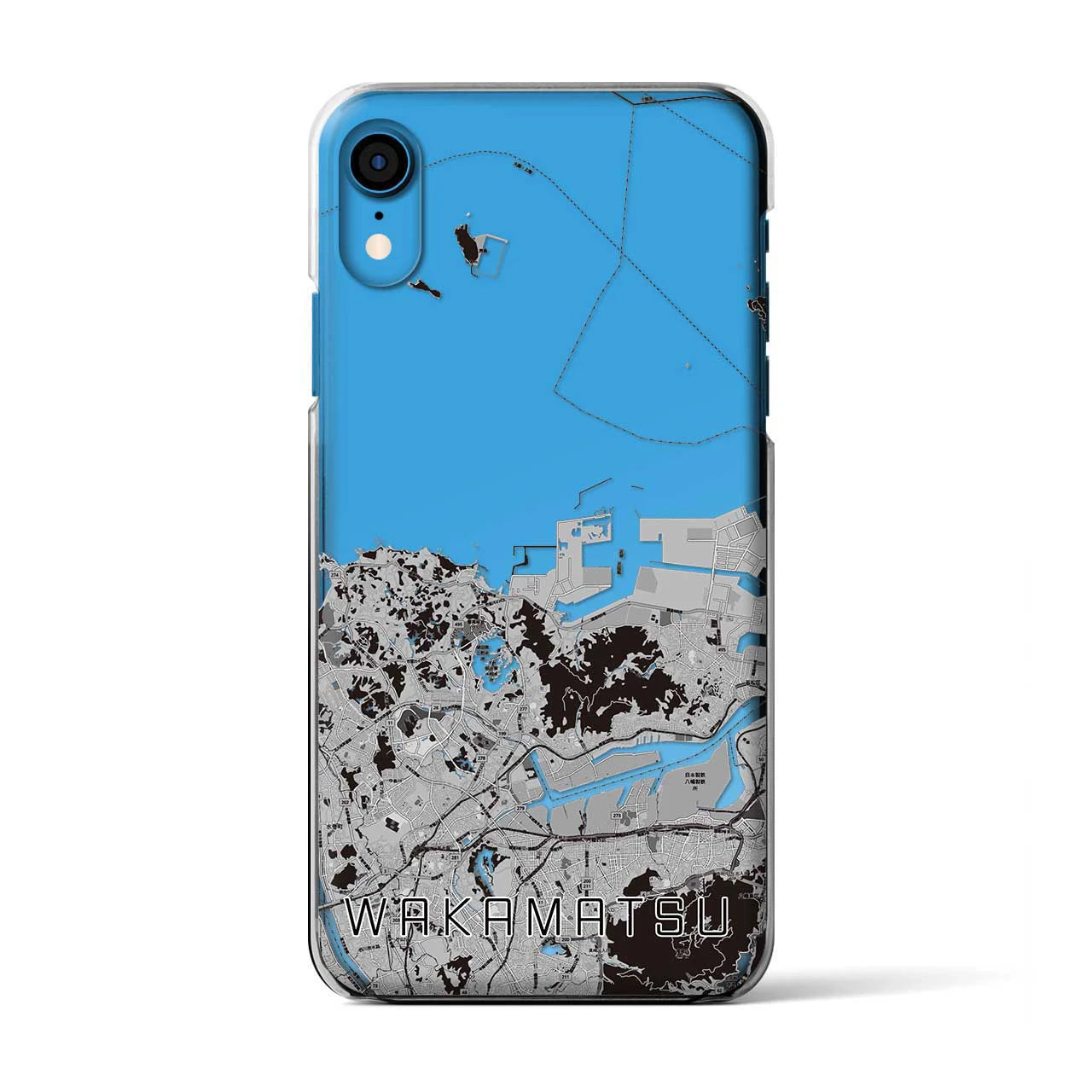 【若松(福岡県)】地図柄iPhoneケース(クリアタイプ)