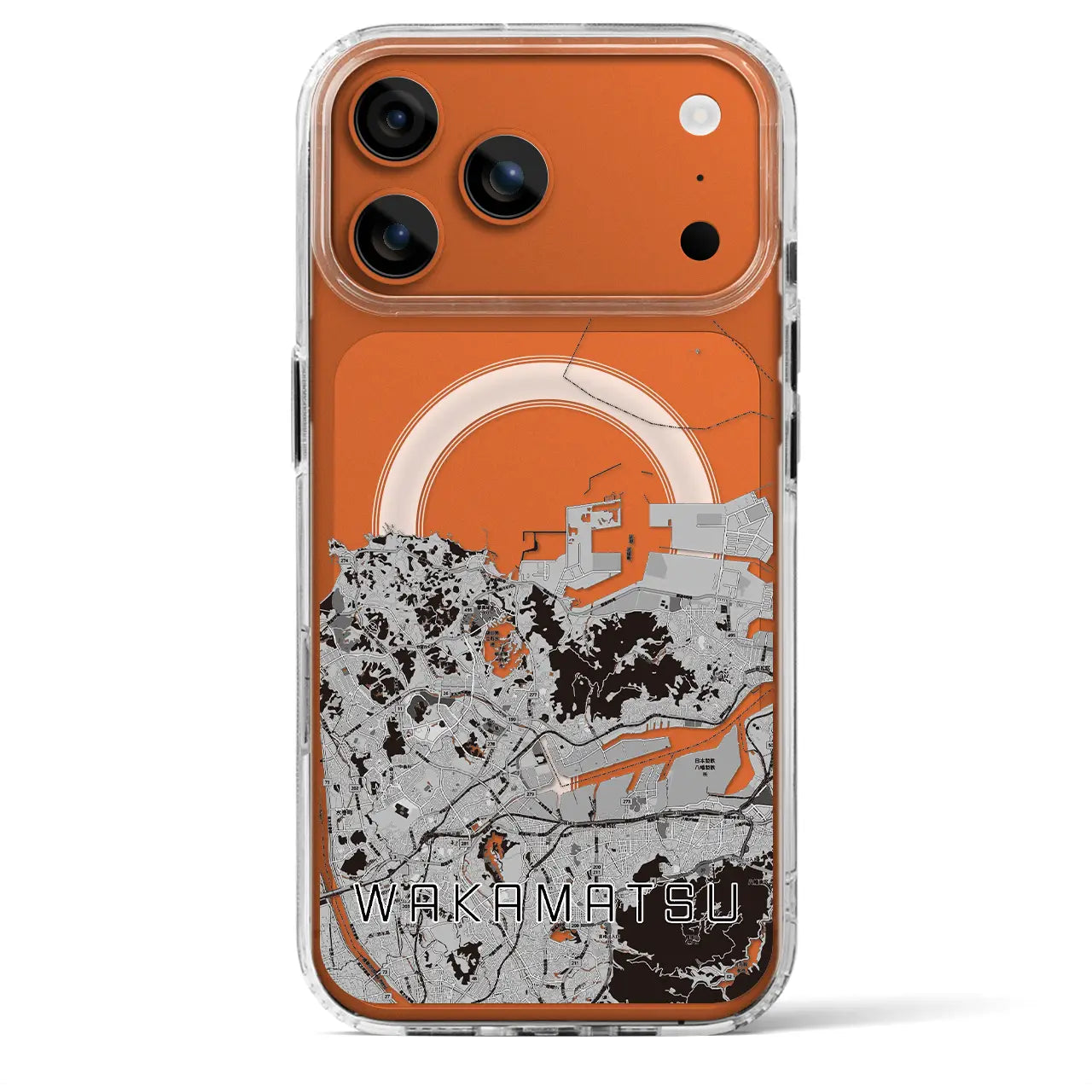 【若松(福岡県)】地図柄iPhoneケース(MagSafeタイプ)