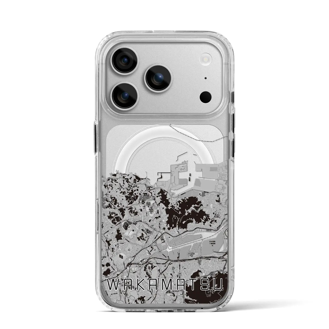 【若松(福岡県)】地図柄iPhoneケース(MagSafeタイプ)