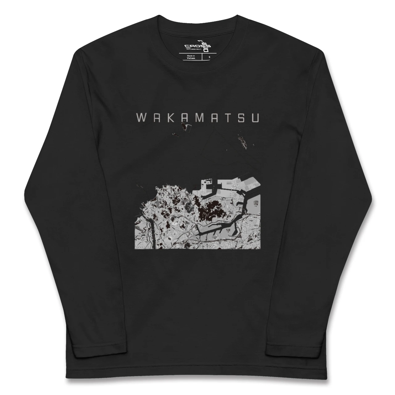 【若松(福岡県)】地図柄ロングスリーブTシャツ