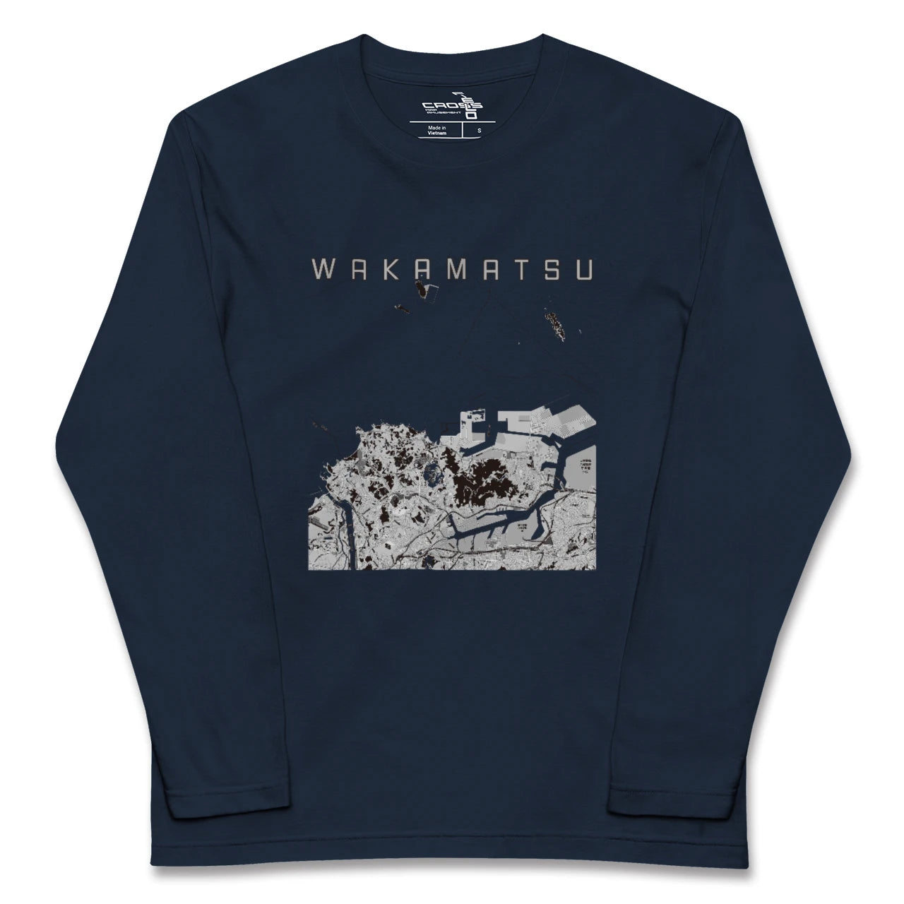 【若松(福岡県)】地図柄ロングスリーブTシャツ