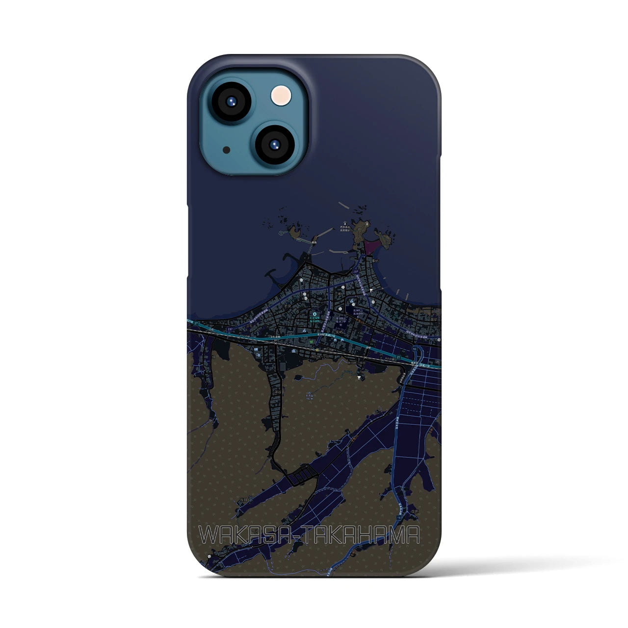 【若狭高浜(福井県)】地図柄iPhoneケース(バックカバータイプ)