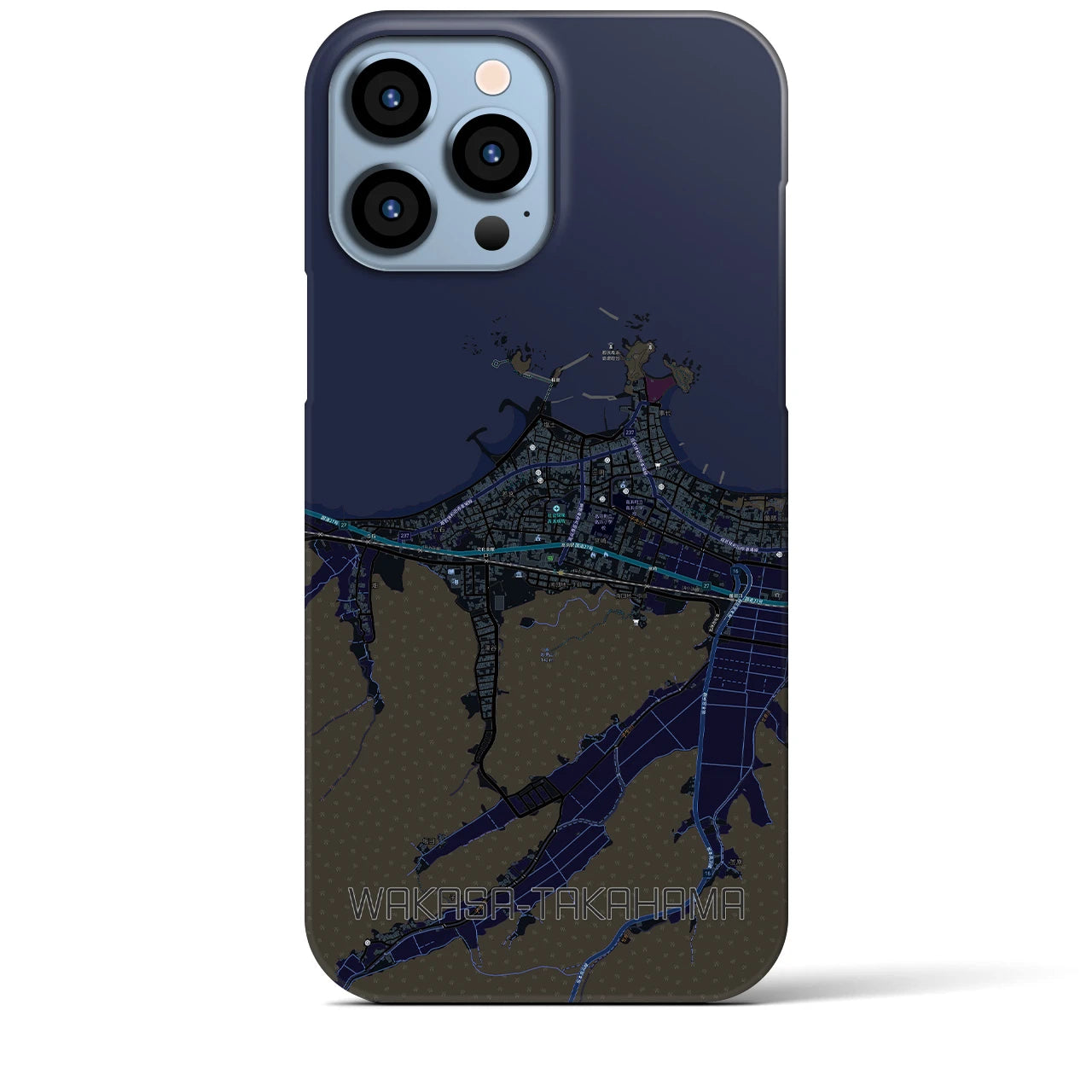 【若狭高浜(福井県)】地図柄iPhoneケース(バックカバータイプ)