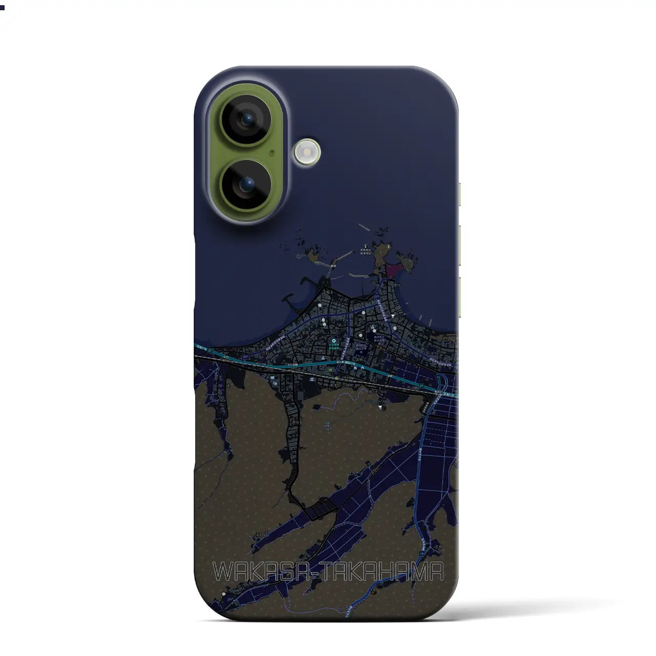 【若狭高浜(福井県)】地図柄iPhoneケース(バックカバータイプ)