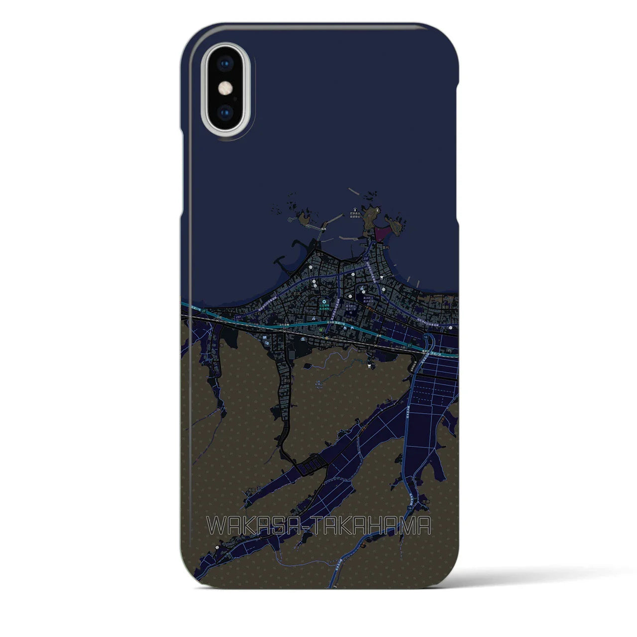 【若狭高浜(福井県)】地図柄iPhoneケース(バックカバータイプ)