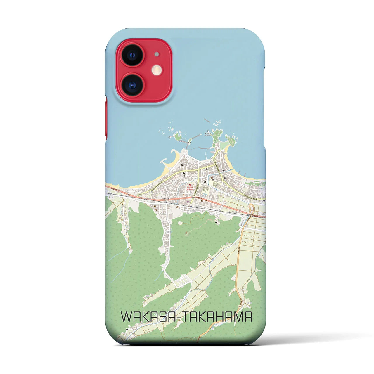 【若狭高浜(福井県)】地図柄iPhoneケース(バックカバータイプ)
