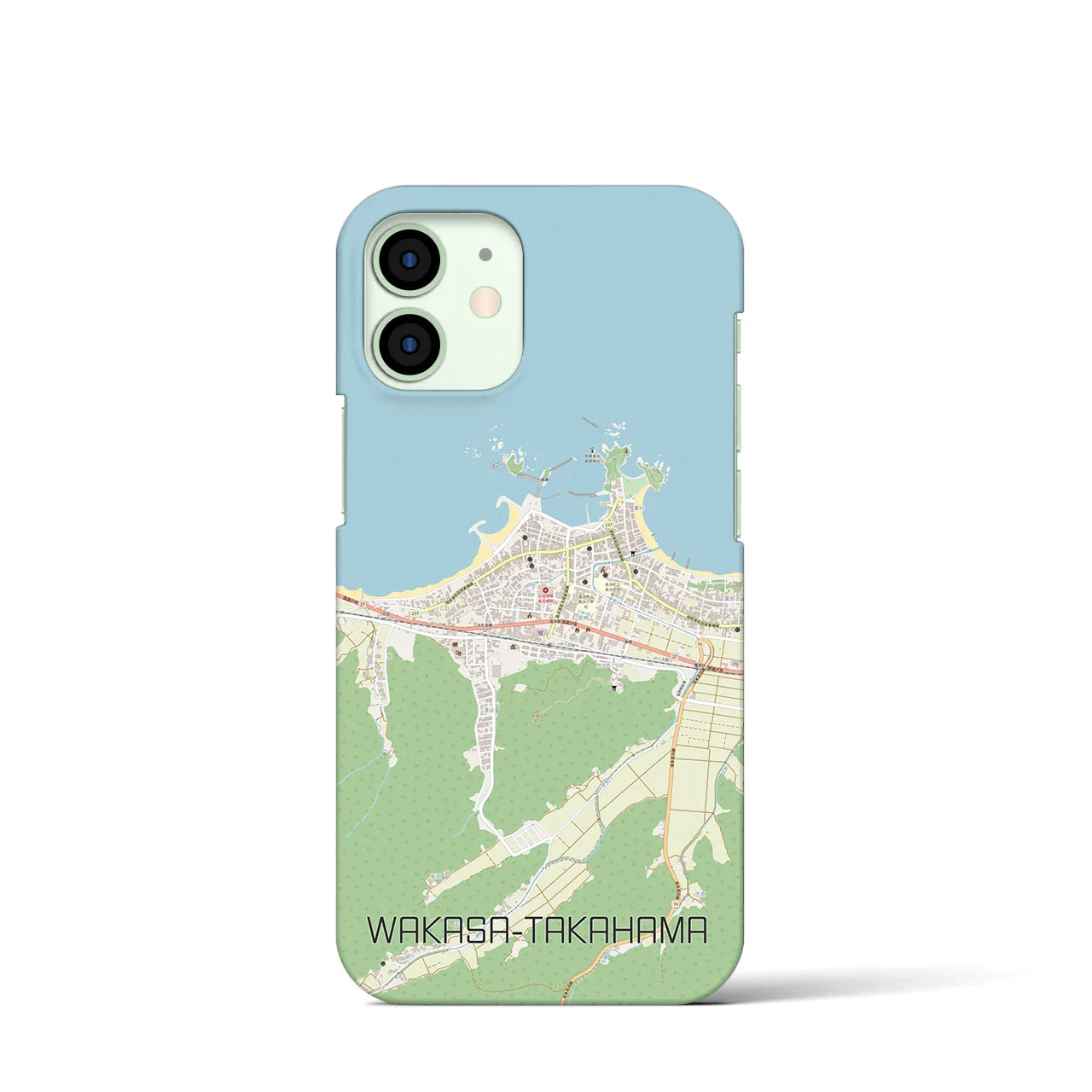 【若狭高浜(福井県)】地図柄iPhoneケース(バックカバータイプ)