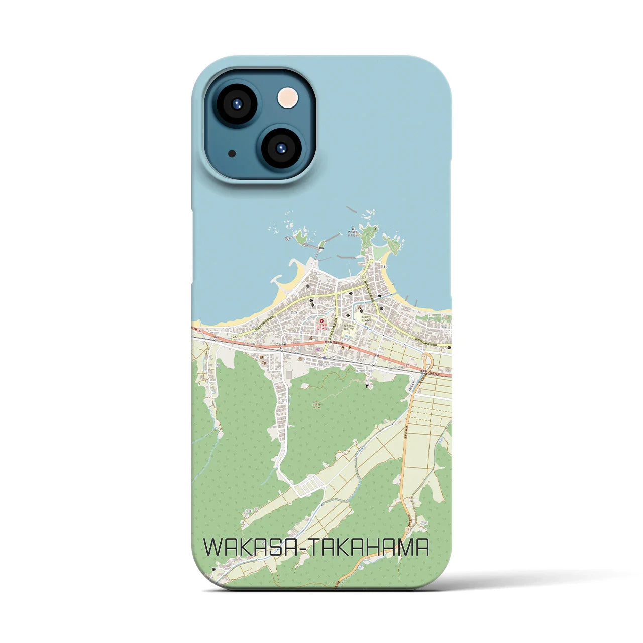 【若狭高浜(福井県)】地図柄iPhoneケース(バックカバータイプ)