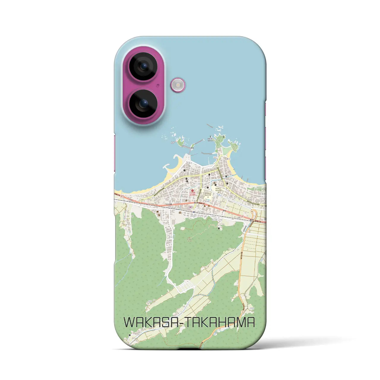 【若狭高浜(福井県)】地図柄iPhoneケース(バックカバータイプ)