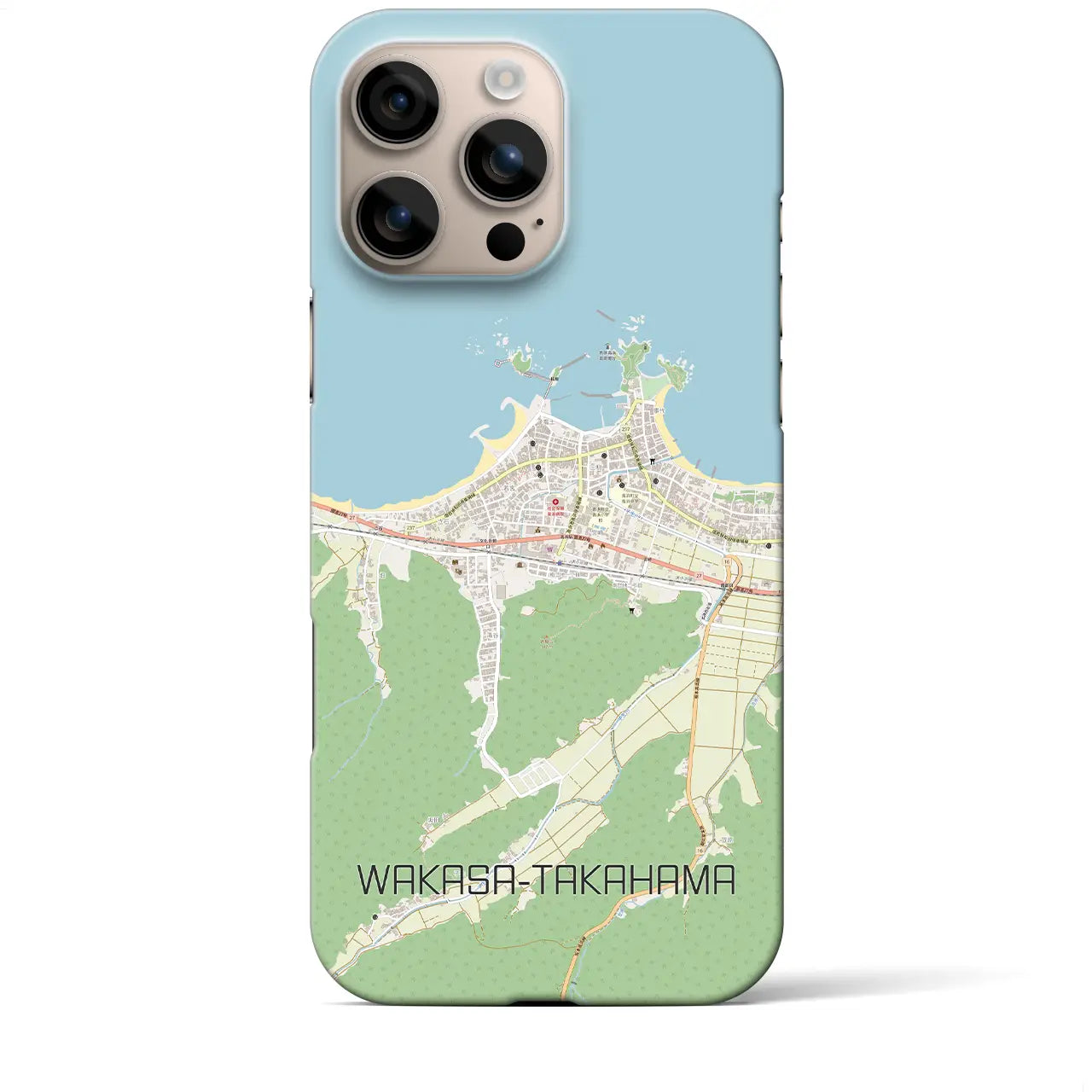 【若狭高浜(福井県)】地図柄iPhoneケース(バックカバータイプ)