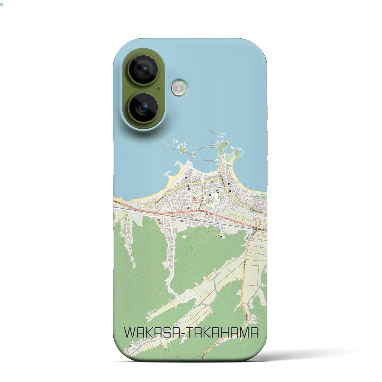 【若狭高浜(福井県)】地図柄iPhoneケース(バックカバータイプ)