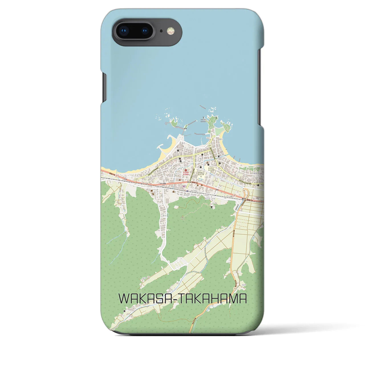 【若狭高浜(福井県)】地図柄iPhoneケース(バックカバータイプ)