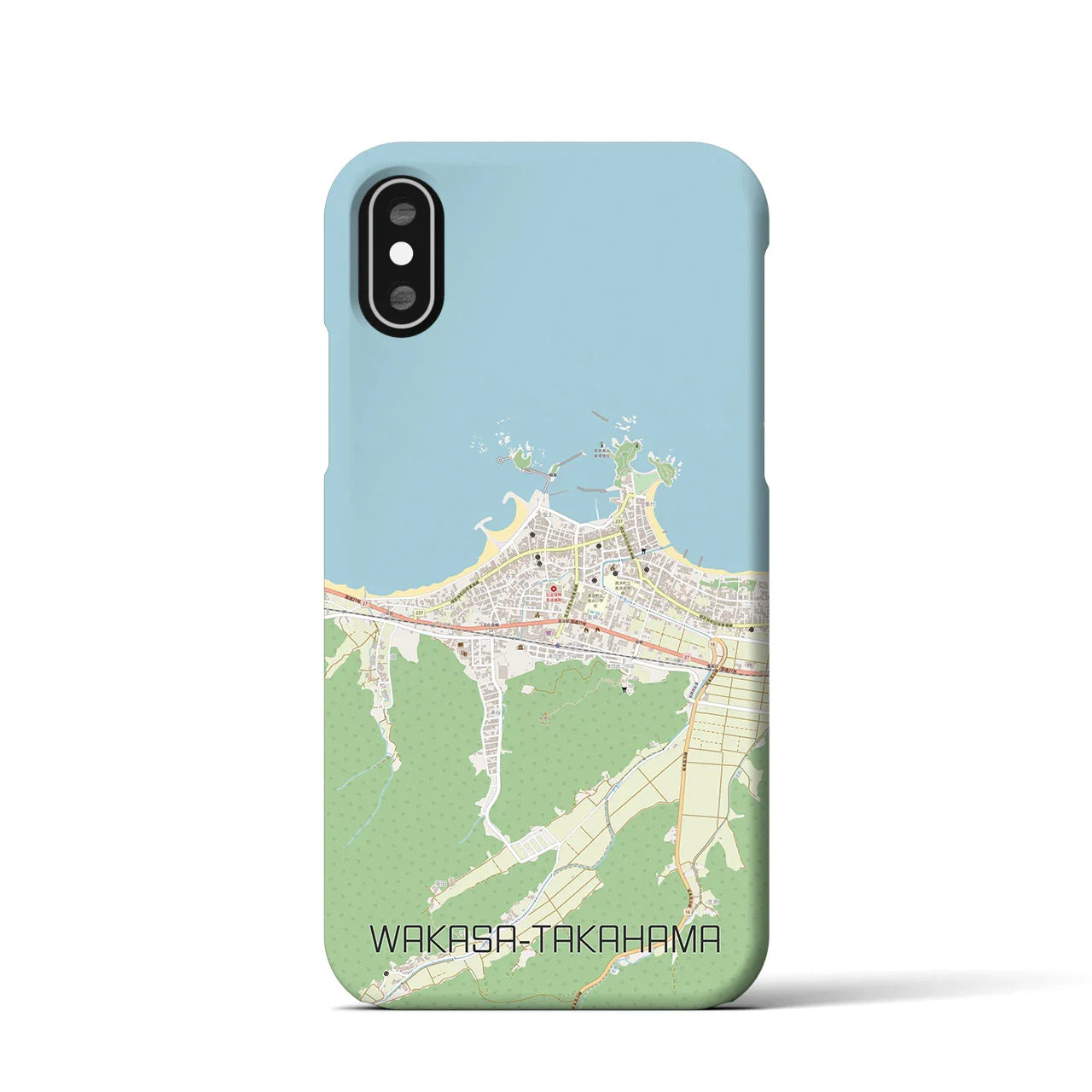 【若狭高浜(福井県)】地図柄iPhoneケース(バックカバータイプ)