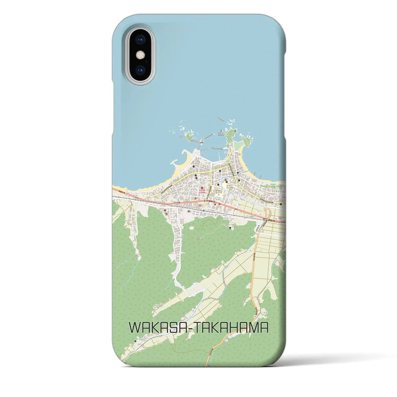 【若狭高浜(福井県)】地図柄iPhoneケース(バックカバータイプ)
