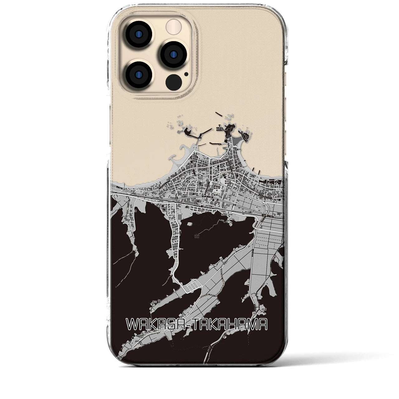 【若狭高浜(福井県)】地図柄iPhoneケース(クリアタイプ)