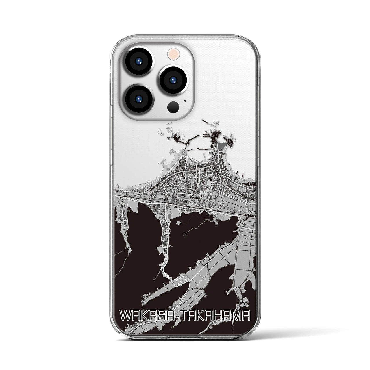 【若狭高浜(福井県)】地図柄iPhoneケース(クリアタイプ)