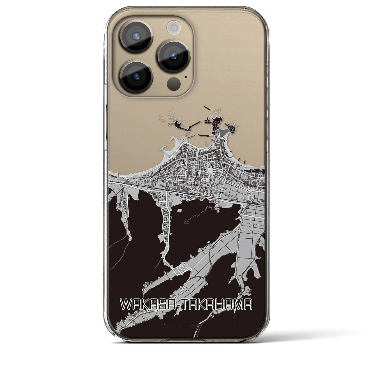 【若狭高浜(福井県)】地図柄iPhoneケース(クリアタイプ)