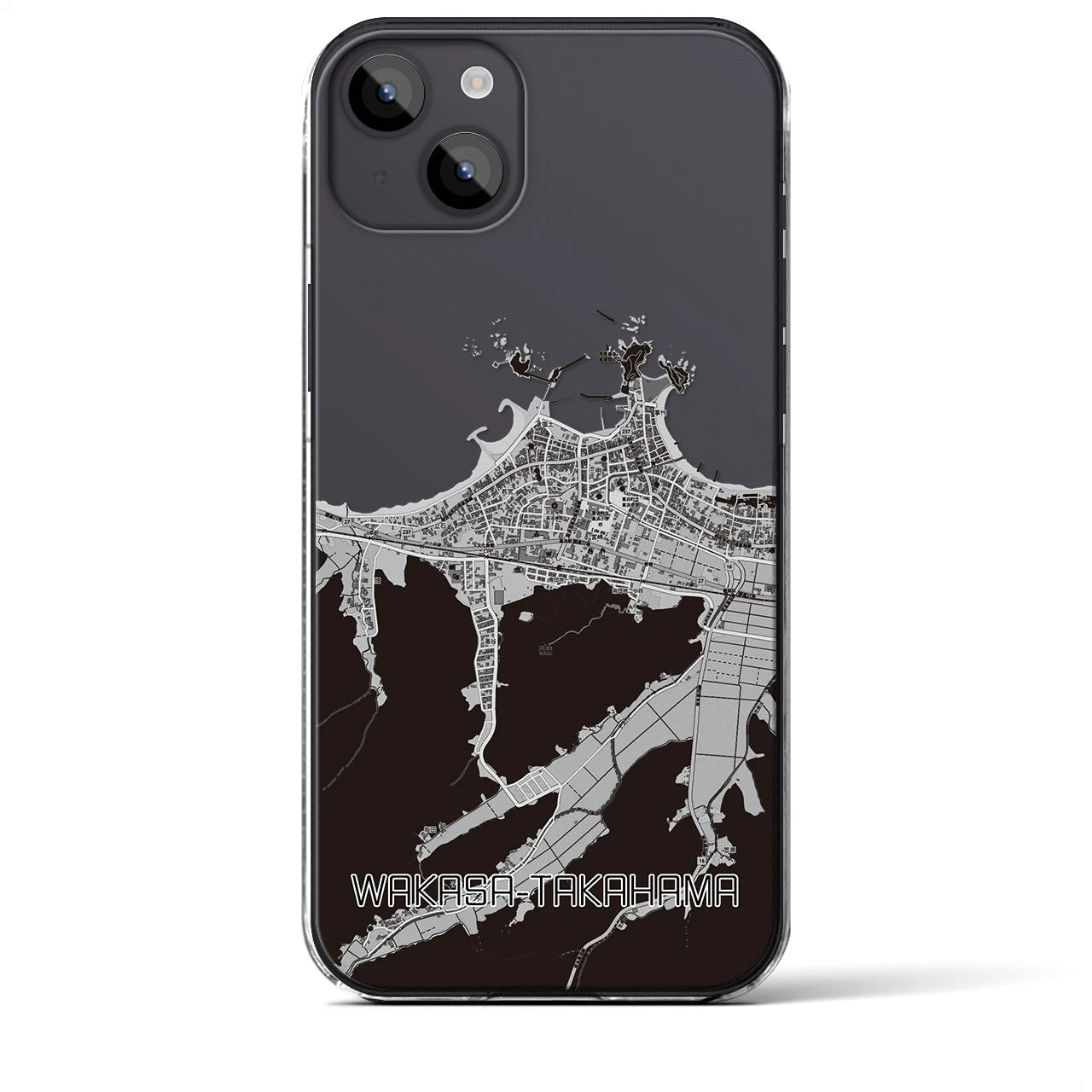 【若狭高浜(福井県)】地図柄iPhoneケース(クリアタイプ)