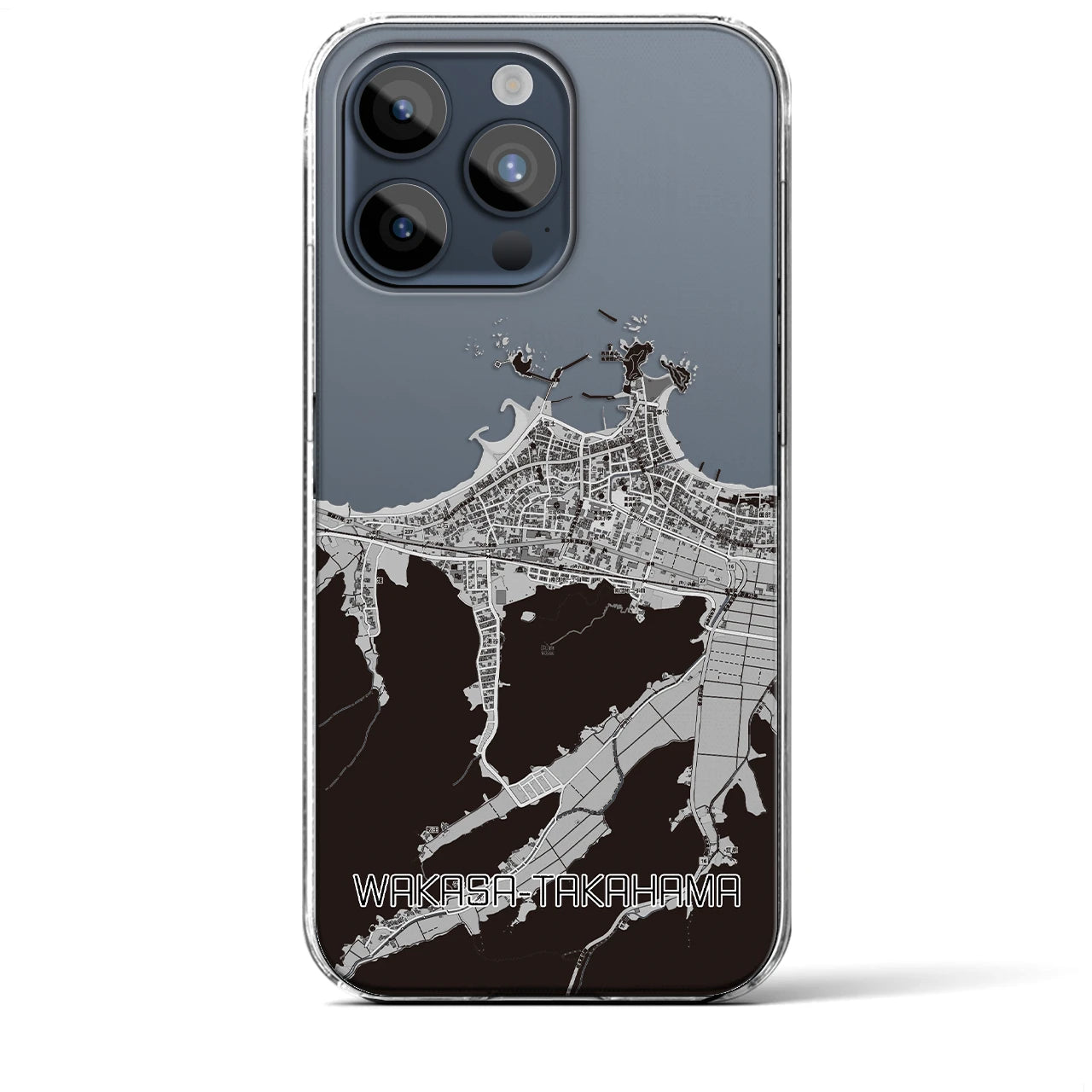 【若狭高浜(福井県)】地図柄iPhoneケース(クリアタイプ)