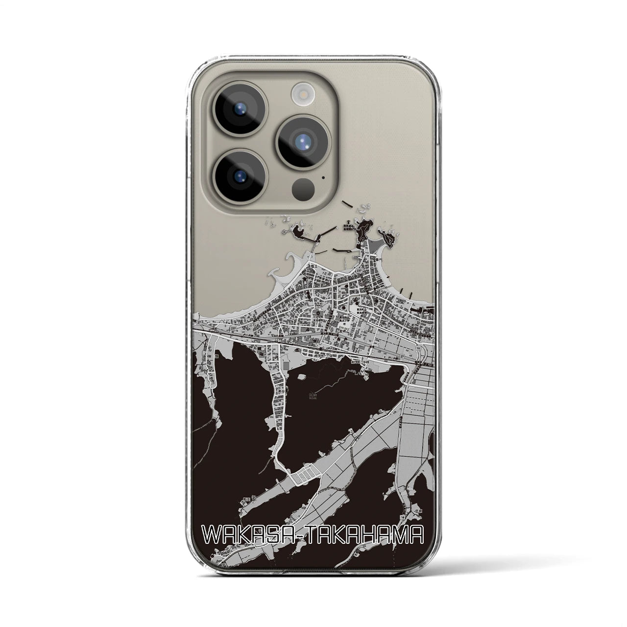 【若狭高浜(福井県)】地図柄iPhoneケース(クリアタイプ)