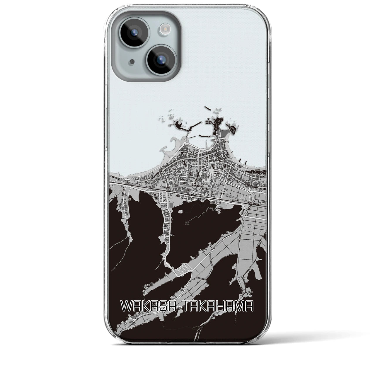 【若狭高浜(福井県)】地図柄iPhoneケース(クリアタイプ)