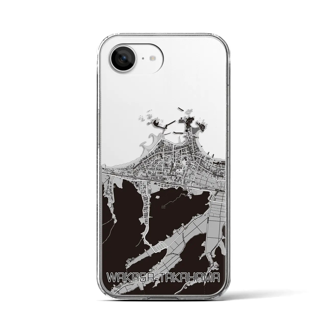 【若狭高浜(福井県)】地図柄iPhoneケース(クリアタイプ)