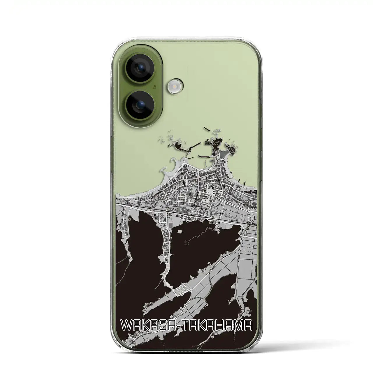 【若狭高浜(福井県)】地図柄iPhoneケース(クリアタイプ)