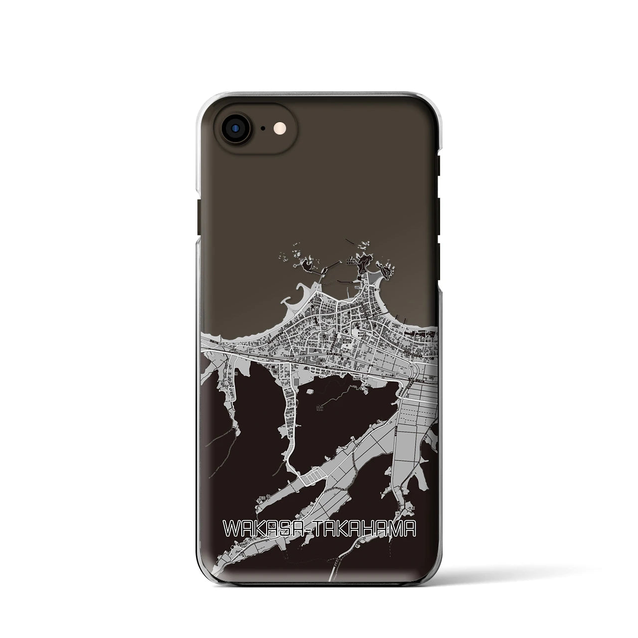 【若狭高浜(福井県)】地図柄iPhoneケース(クリアタイプ)