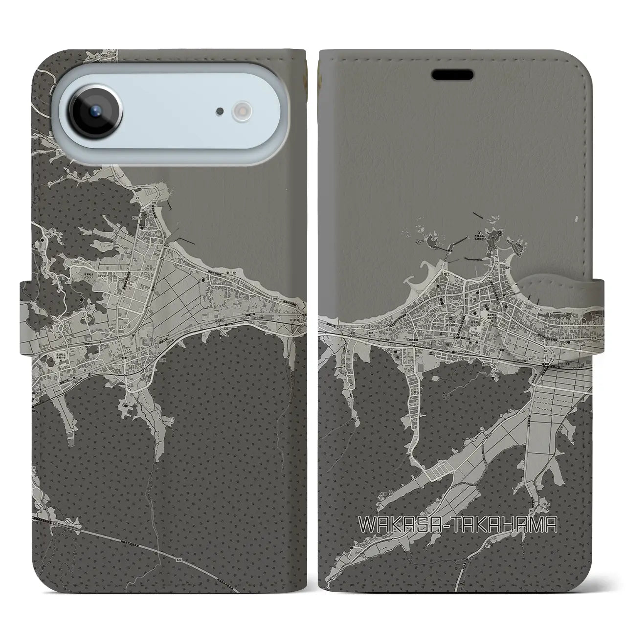 【若狭高浜(福井県)】地図柄iPhoneケース(手帳タイプ)