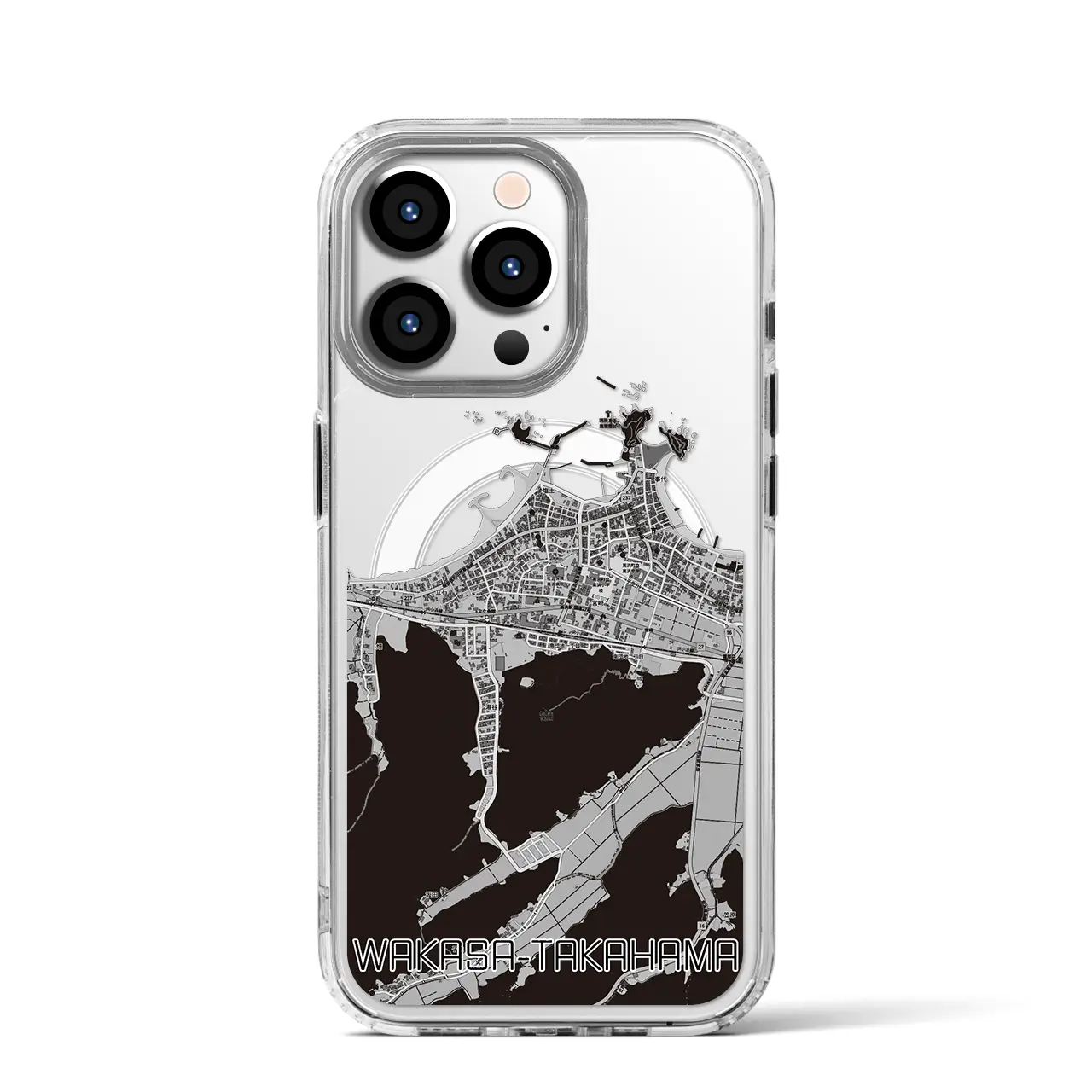 【若狭高浜(福井県)】地図柄iPhoneケース(MagSafeタイプ)