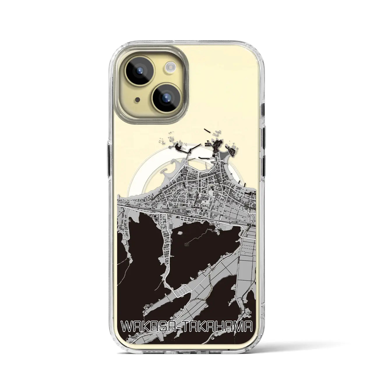 【若狭高浜(福井県)】地図柄iPhoneケース(MagSafeタイプ)