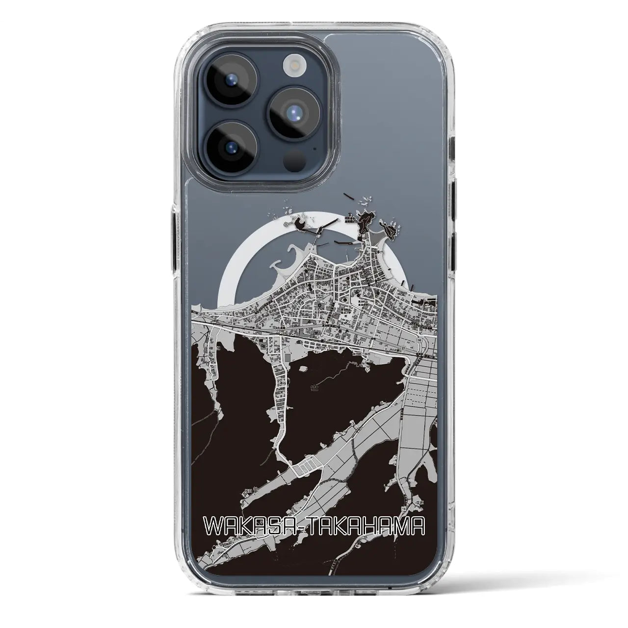 【若狭高浜(福井県)】地図柄iPhoneケース(MagSafeタイプ)